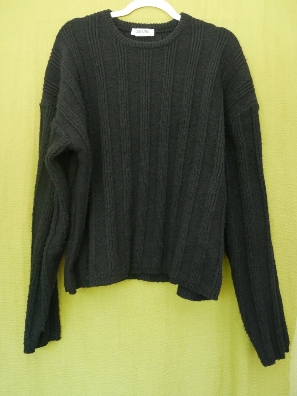 Double Zero Black Crew Neck Sweater, size M